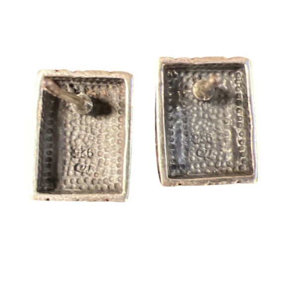 Vintage Zina Scroll Design Sterling Silver Earrings - Picture 3 of 3